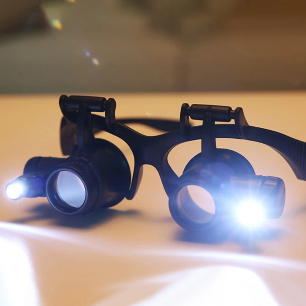 Electronics Repair Glasses - LED 조명 돋보기 착용 돋보기, 독서용,