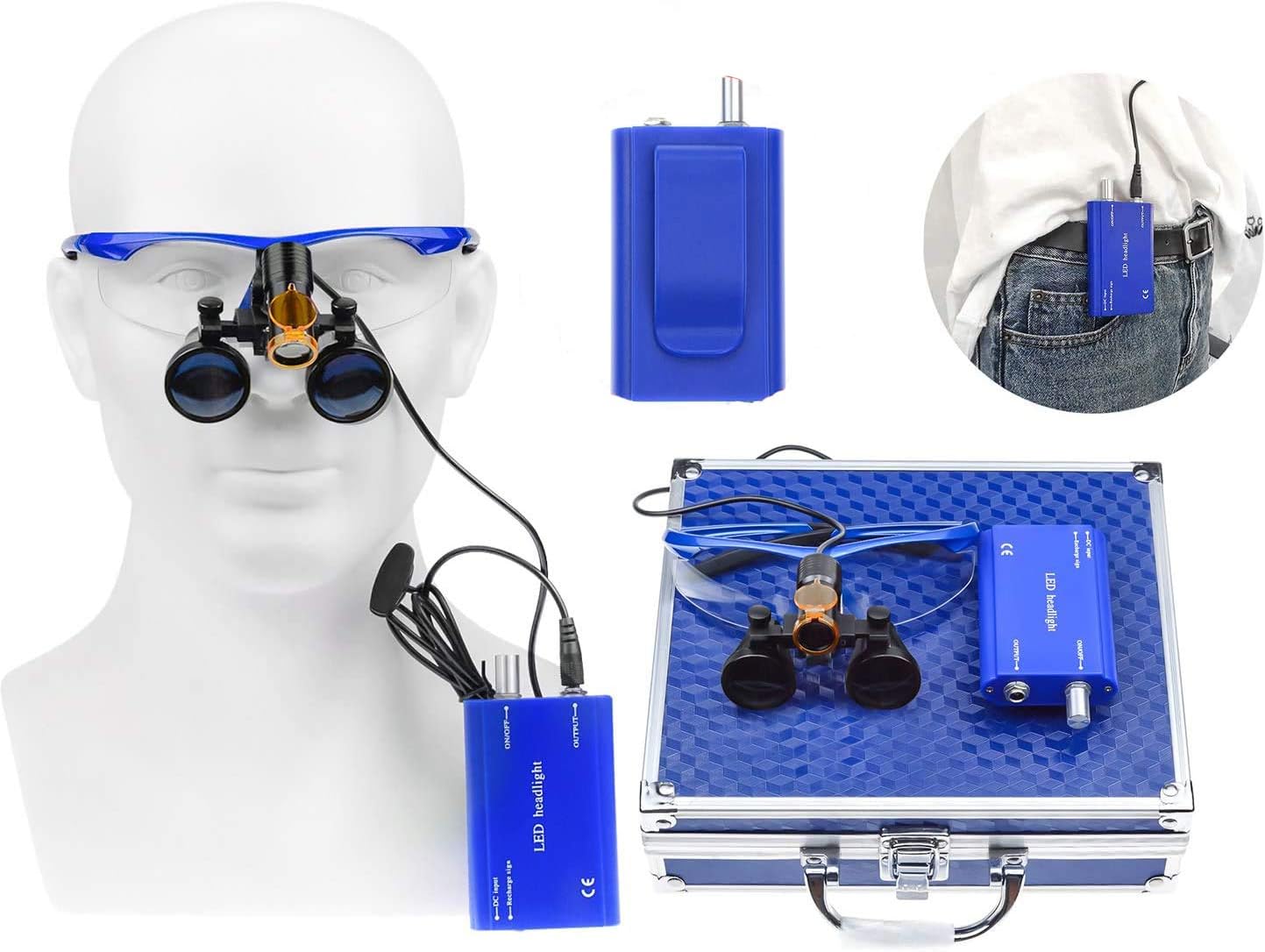 Electronics Repair Glasses - 고출력 2.5X 3.5X 확대경 5W LED