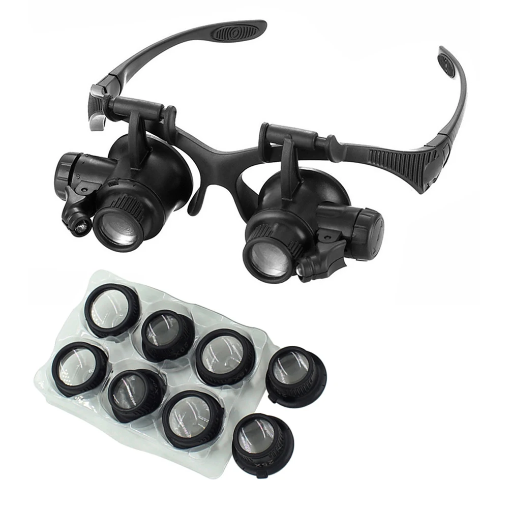 LED 조명 돋보기 착용 돋보기, 독서용, 보석상 시계 - Electronics Repair Glasses 리뷰 및 가격