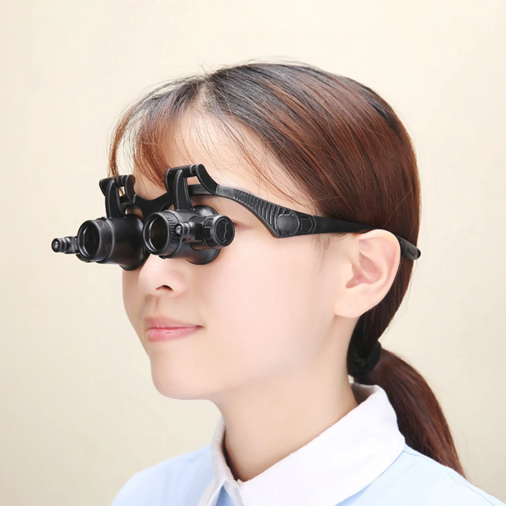 LED 조명 돋보기 착용 돋보기, 독서용, 보석상 시계 - Electronics Repair Glasses 리뷰 및 가격