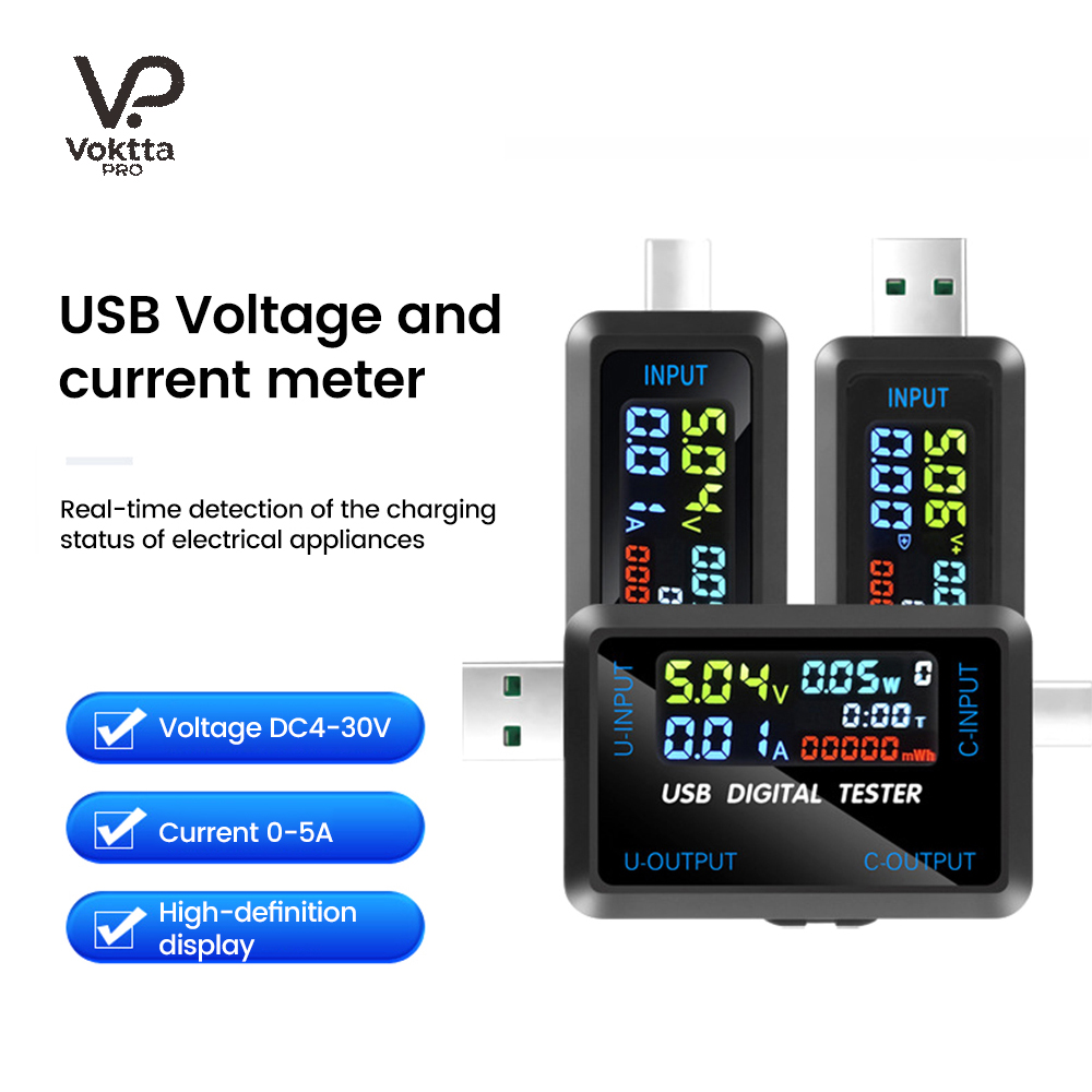 USB 테스터 10 in 1 DC 디지털 볼트미터 전류 - Usb Ammeter Tester 리뷰 및 가격