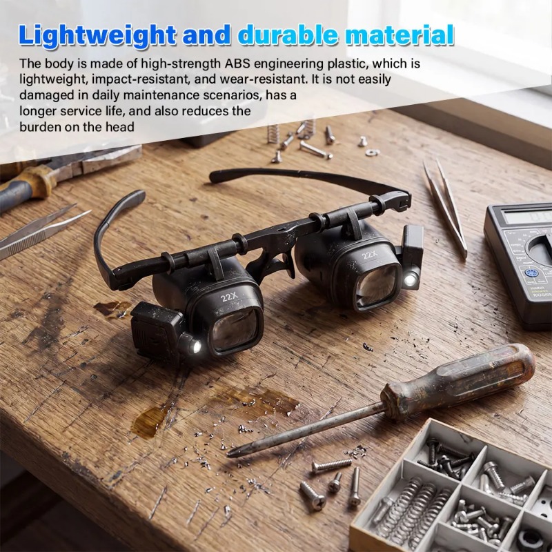 LED 조명이 있는 새로운 헤드 마운트 확대경 안경,  - Electronics Repair Glasses 리뷰 및 가격