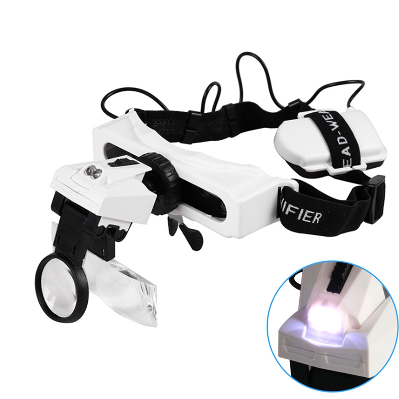 LED 조명이 있는 조명 헤드밴드 확대경, 보석 확대경 - Electronics Repair Glasses 리뷰 및 가격