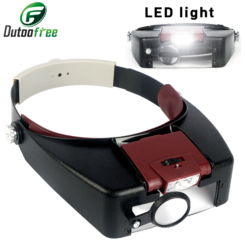 헬멧 스타일 10X 헤드밴드 돋보기 안경, 크기 조절  - Electronics Repair Glasses 리뷰 및 가격