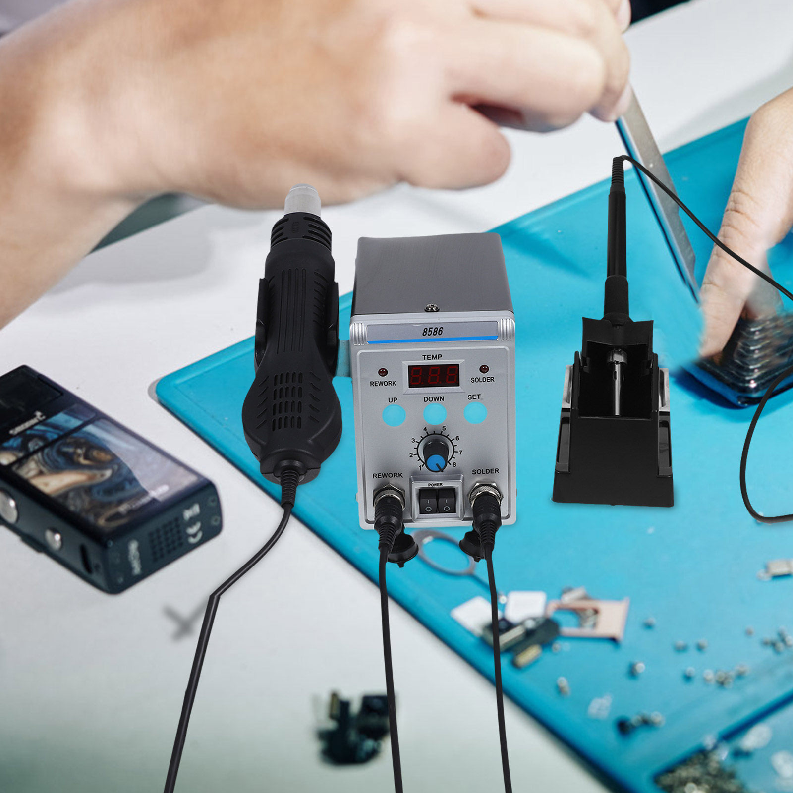 디지털 납땜 스테이션 열풍 리워크 알루미늄 키트 전자  - Electronics Repair Tools And Equipment 리뷰 및 가격