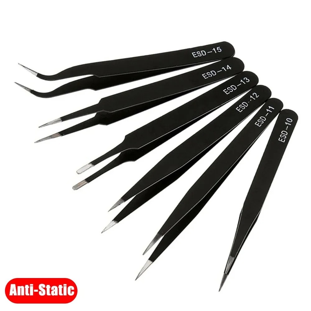 6PCS 정밀 핀셋 세트 ESD 정전기 방지 스테인리스 - Electronics Repair Tools And Equipment 리뷰 및 가격