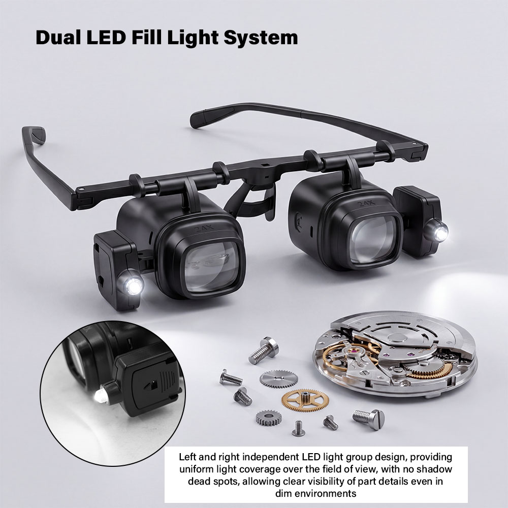 시계 및 보석 수리용 LED 조명이 있는 전문가용 헤드 - Electronics Repair Glasses 리뷰 및 가격